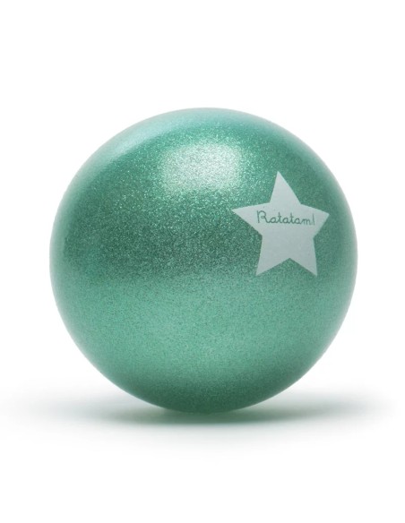 Grand Ballon Pailleté Vert Chat 22 cm - Ratatam
