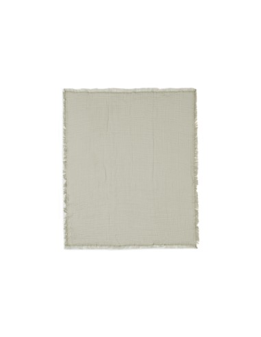 Couverture à franges en mousseline de coton bio...