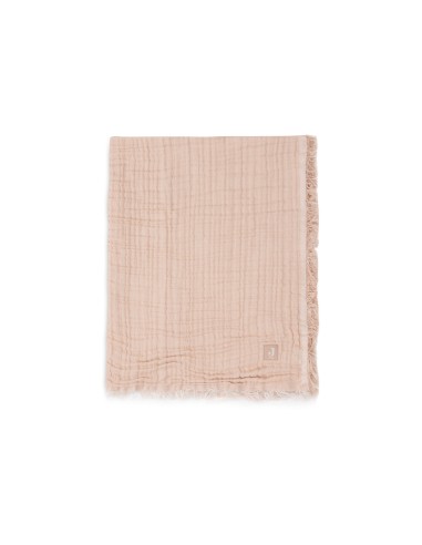 Couverture à franges en mousseline de coton bio...