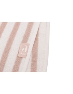 Poncho de bain en coton biologique Rayé Rose 2