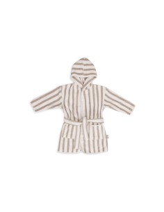 Peignoir de bain en coton biologique Rayé Olive