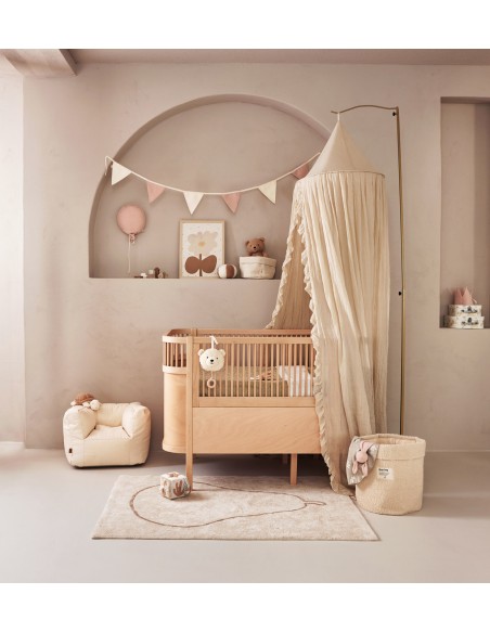 Guirlande de Fanions Party Rose et Ivoire