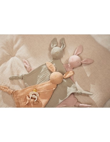 Doudou Lange Lapin Vert Olive