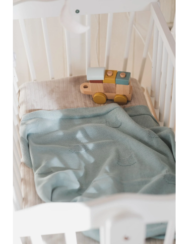 Couverture tricotée Chat Danube en coton...