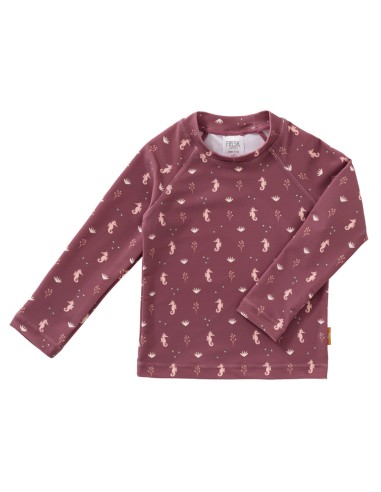 T-shirt de bain Anti UV Hippocampe Rose poudré 1 - 2 ans
