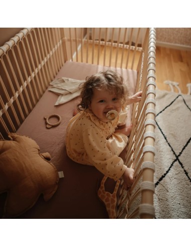 Drap housse Gaze de coton Mushie 60 x 120 cm...