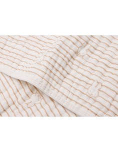 Couverture en gaze de coton Miffy Stripe Biscuit 75x100cm 2