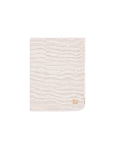 Couverture en gaze de coton Miffy Stripe Biscuit 75x100cm