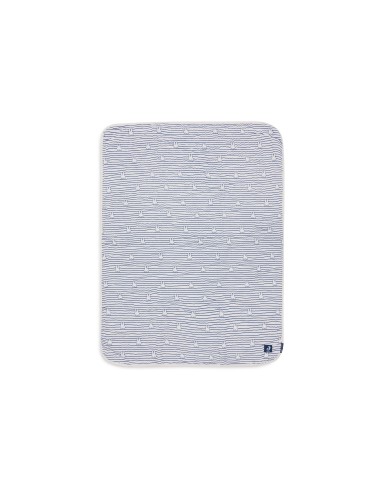 Couverture en gaze de coton Miffy Stripe Navy...