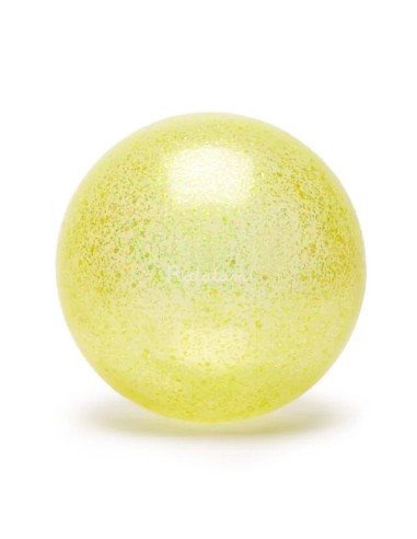 Ballon Pailleté Jaune Bulles 15 cm - Ratatam