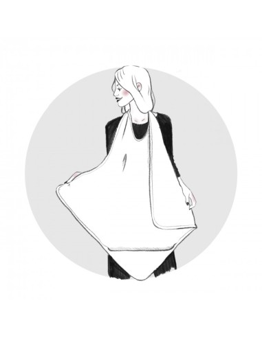 Cape de Bain Tablier Vert de Gris