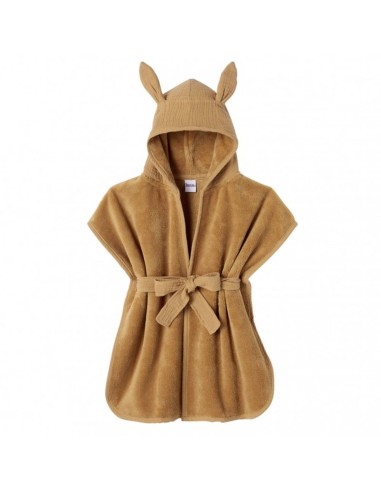 Poncho de bain Lapin en Bambou & Gaze coton Noisette