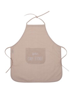 Tablier de Cuisine Enfant en toile Enduite Carreaux Nude