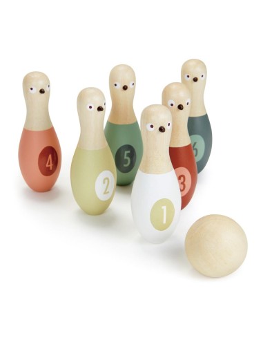 Jeu de Quilles en Bois Oiseaux