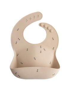 Bavoir souple en silicone Mushie Abeilles