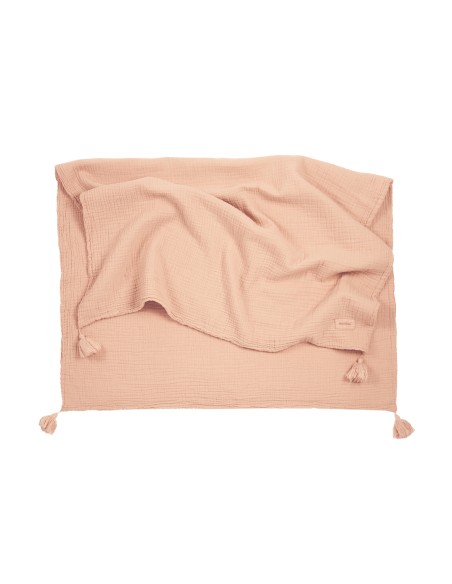 Couverture Wabi-Sabi Powder Pink en Coton Biologique 65 x 100cm