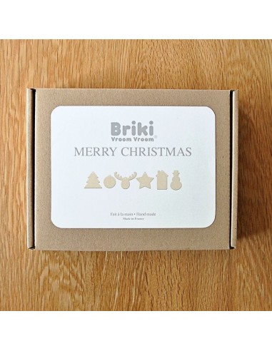 Coffret de Noël décoration en bois pour le sapin