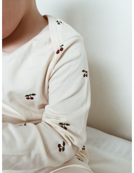 Combinaison pyjama en coton biologique Cherry