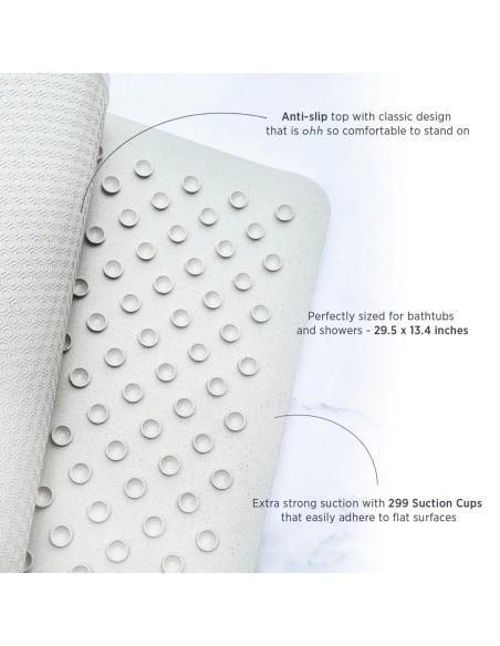 Tapis de bain baignoire antidérapant Granite Hévéa Planet en Caoutchouc naturel