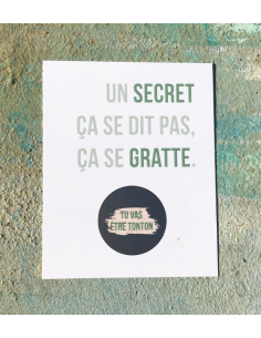 Carte annonce à gratter Annonce Grossesse Tu vas être Tonton