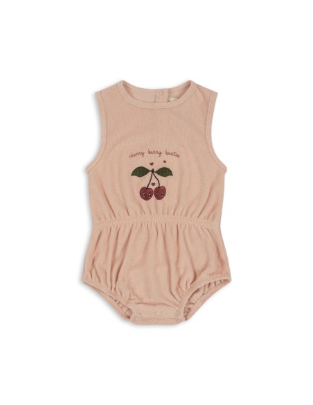 Barboteuse d'été Itty Cameo Rose en coton bio