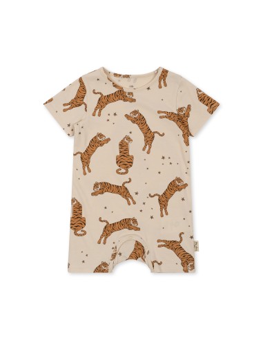 Combishort Barboteuse d'été Tiger Sand Beige 12 mois