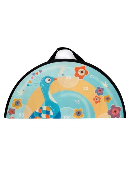 Jeu de lancé sur cible aimantée Paon