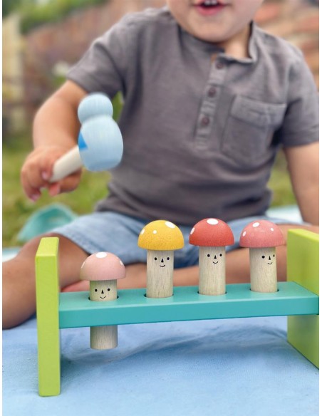 Banc de marteau Champignons en bois Mentari