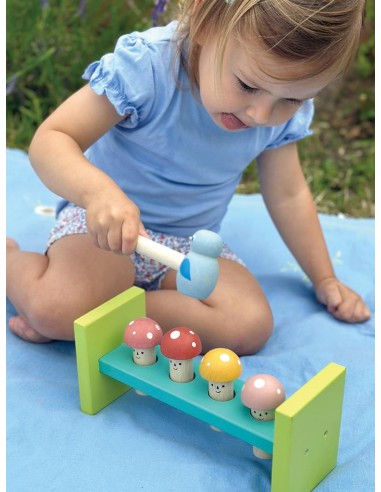 Banc de marteau Champignons en bois Mentari