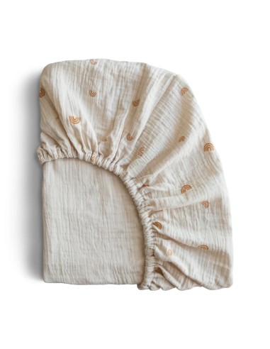 Drap housse Gaze de coton Mushie 60 x 120 cm...