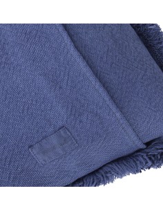 Coussin à Franges Landscape Bleu Cobalt 2