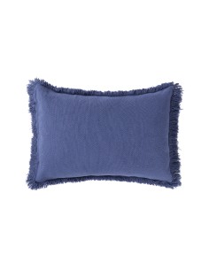 Coussin à Franges Landscape Bleu Cobalt