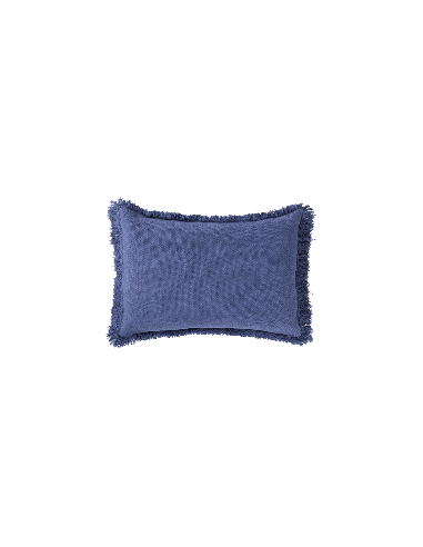Coussin à Franges Landscape Bleu Cobalt