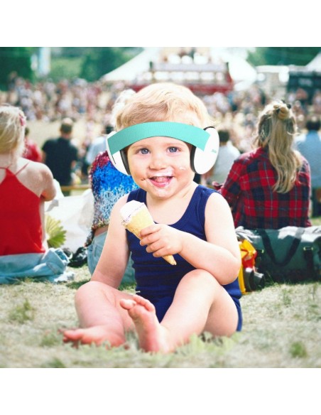 Casque Anti-Bruit Bébé Vert Pomme - Alecto BV72