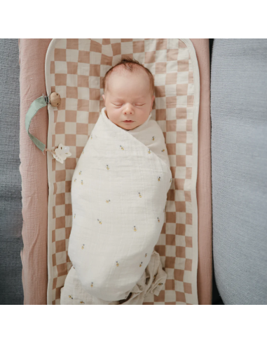 Grand Lange coton bio imprimé Bees Abeilles...