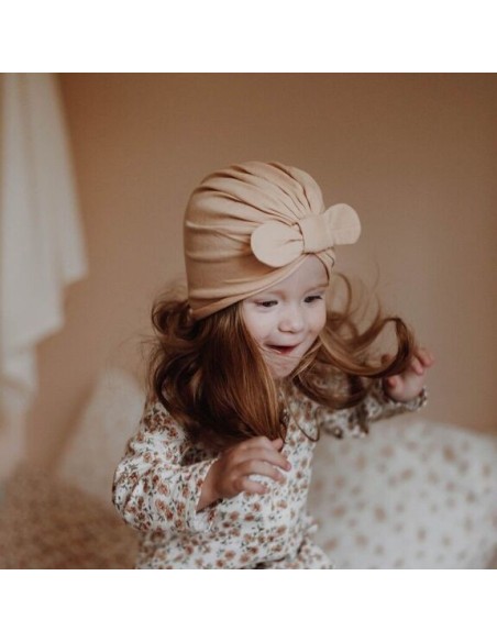 Bonnet Turban à Nœud Nude Coton Bio