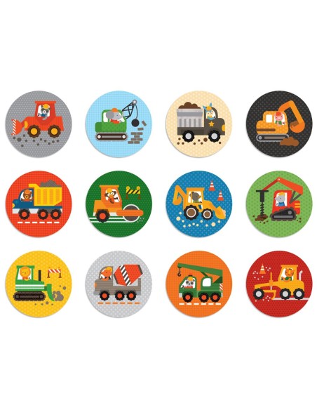 Jeu Memory Véhicules de Construction