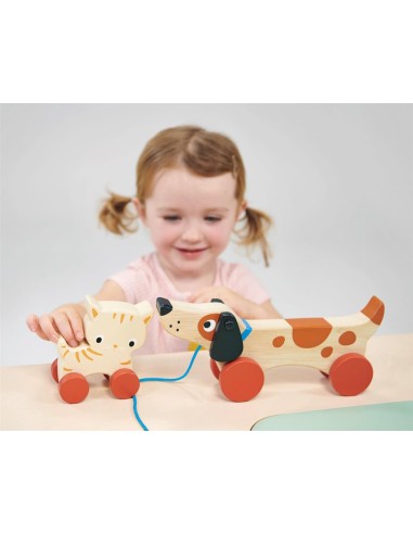 Jouet à Tirer en Bois Chien - Mentari