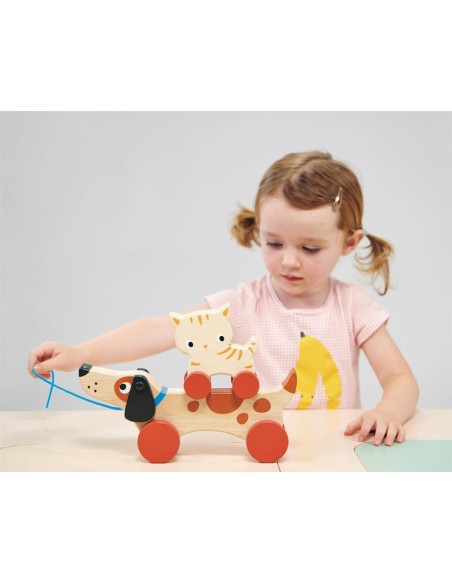 Jouet à Tirer en Bois Chien - Mentari