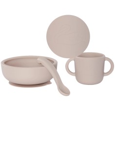 Set repas Silicone Rose