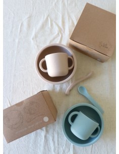 Set repas Silicone Rose 2