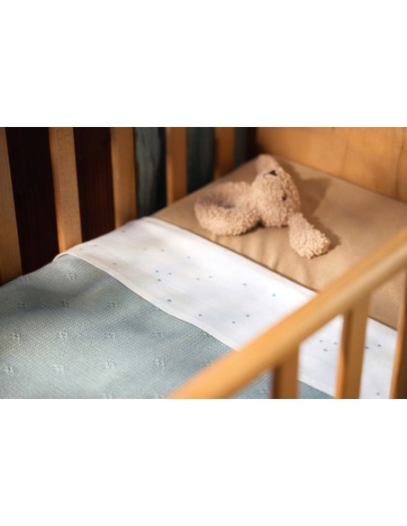 Couverture en maille tricotée et velours Cosy Knit 75x100cm Sea Green