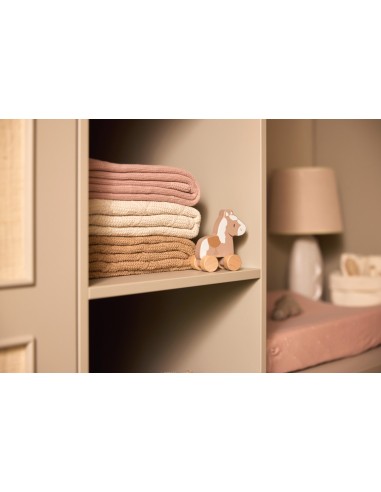 Couverture en maille tricotée et velours Cosy...