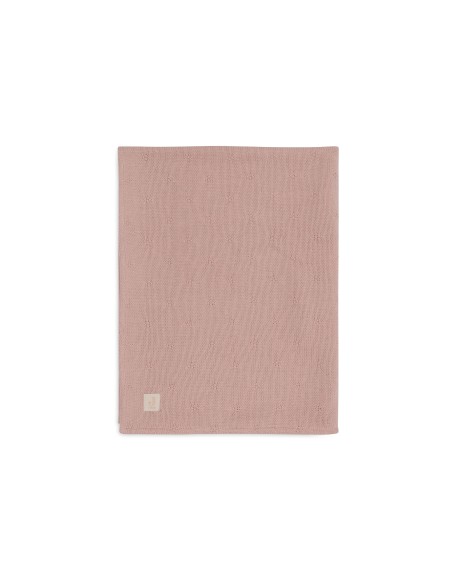 Couverture en maille tricotée et velours Cosy Knit 75x100cm Wild Rose