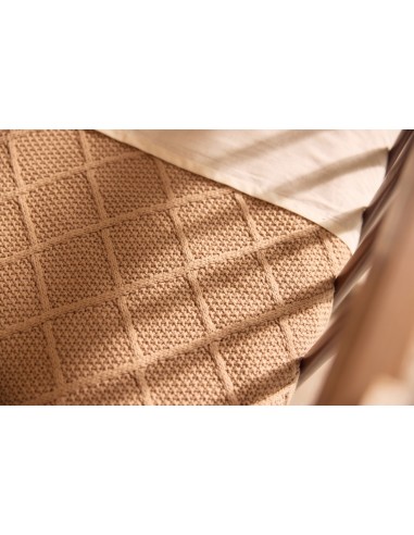 Couverture en maille tricotée et polaire Check...