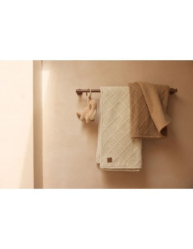 Couverture en maille tricotée et polaire Check...