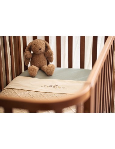 Drap housse en jersey de coton Sea Green 60x120cm