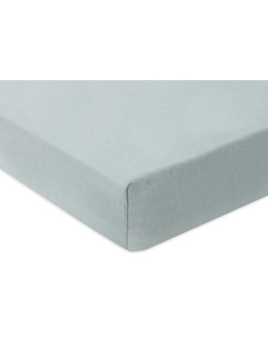 Drap housse en jersey de coton Sea Green 60x120cm