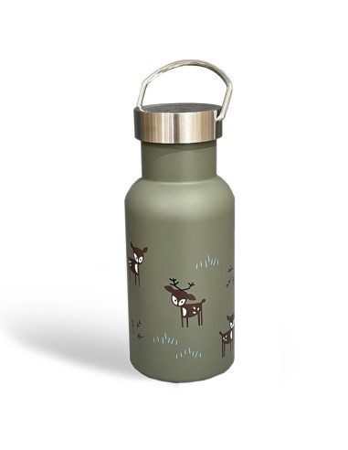 Gourde isotherme kaki Faon