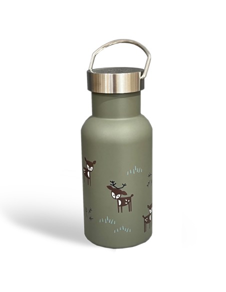 Gourde isotherme kaki Faon